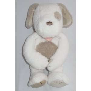 Oh So Soft White & Tan Carters Dog with Secret Compartment 15 In 