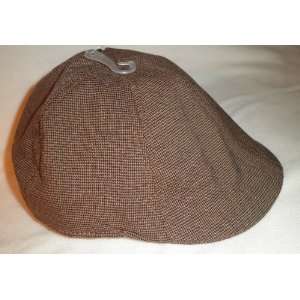  Vintage Stone Brown Tweed Linen Ivy Cap   Small/Medium 