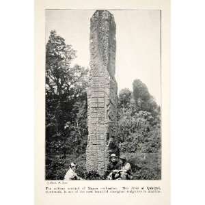  Mayan Civilization Quirigua Guatemala Ancient   Original Halftone