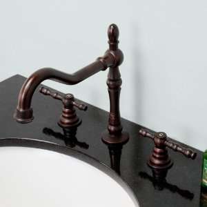   with Lever Handles & Pop up Drain   Overflow Holes   Oil Rubbed Bronze