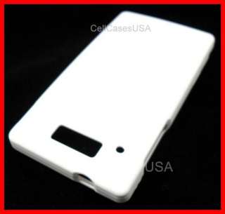 FOR MOTOROLA TRIUMPH WX435 PHONE WHITE HARD COVER CASE  