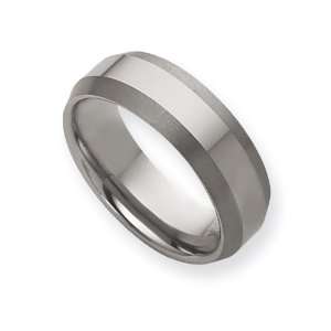  Dura Tungsten Beveled Edge 8mm Brushed and Polished Band 