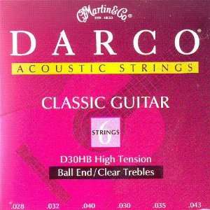 Darco Classical Silverplated Wound High Tension Ball End Clear Trebles 