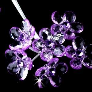 12 Crystal Flower Wedding Bouquet Jewelry 5 colors  