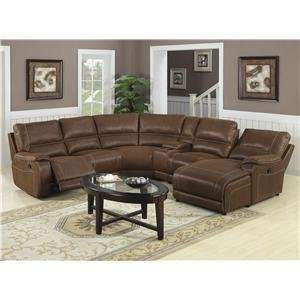   Rich Brown Finish Sectional Sofa with Chaise: Home & Kitchen