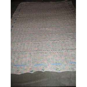   Handmade Crocheted Baby Blanket Afghan 52x34 Everything Else
