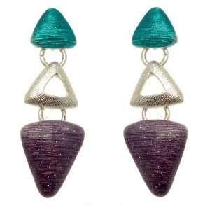  Acosta Jewellery   Turquoise and Purple Enamel   Silver 