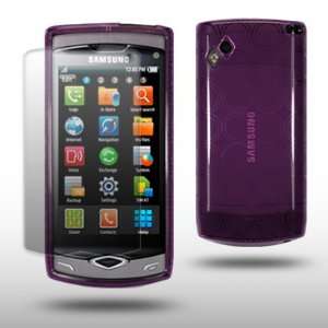 SAMSUNG S8500 WAVE PURPLE GEL COVER CASE WITH SCREEN PROTECTOR BY 