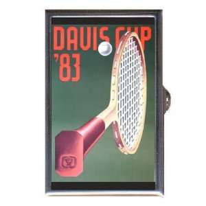 Davis Cup Tennis 1983 Poster Coin, Mint or Pill Box Made in USA