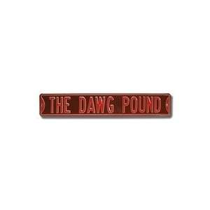  CLEVELAND BROWNS THE DAWG POUND Authentic METAL STREET 
