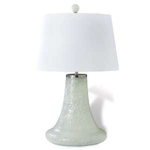  Samara Silver White Pearl Glass Lamp