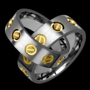   size 13.75 Titanium Ring with 14K Gold Design Alain Raphael Jewelry