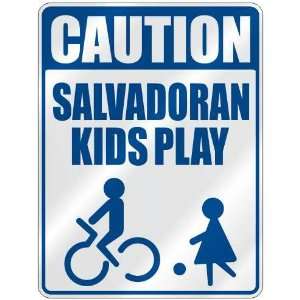   CAUTION SALVADORAN KIDS PLAY  PARKING SIGN EL SALVADOR 