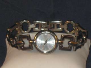 WOMENS RUMOURS SILVERTONE QUARTZ WATCH VERY COOL BAND WITH LARGE 