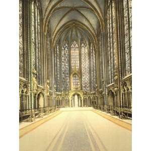   The Holy Chapel (i.e. Sainte Chapelle) interior Paris France 24 X 18