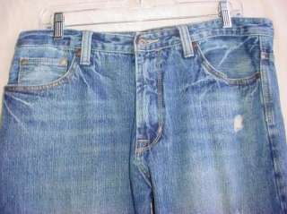 Flypaper Mens Destroyed Blue Jeans   size 34 x 32 (meas 36 x 32 