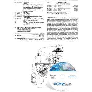 NEW Patent CD for AIR POLLUTION PREVENTIVE DEVICE FOR SPARK IGNITION 
