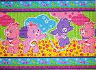 HALF YARD Care Bears SCENIC LARGE STRIPE Happy Day Hearts Quilting 