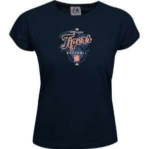 Detroit Tigers Womens Authentic Collection Momentum Tee 