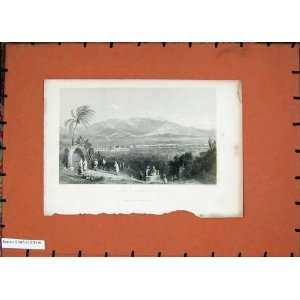  1835 View Antioch Mountain Amanus Antique Engraving