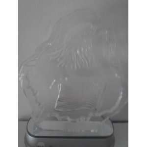   Flag and Eagle Crystal Sculpture with LED Light Base: Home & Kitchen