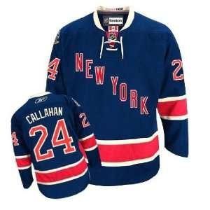  New York Rangers Jersey #24 Ryan Callahan Dark Blue Hockey 
