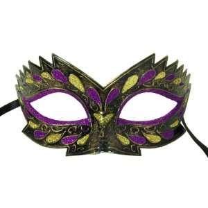  Labryrinth Petite Mardi Gras Costume Eye Mask   Black 