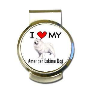  I Love My American Eskimo Dog Money Clip: Office Products