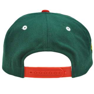   Snapback Mexico Mexican Flag Green Red License Flat Bill Hat Cap