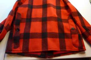 Vintage 1940s Drybak MAKINAW Plaid Heavy Blanket Wool Hunting Jacket 