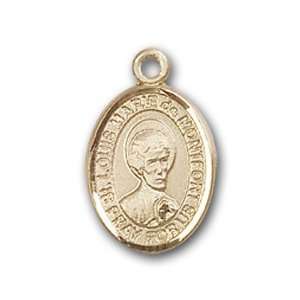  14kt Gold Baby Child or Lapel Badge Medal with St. Louis Marie 