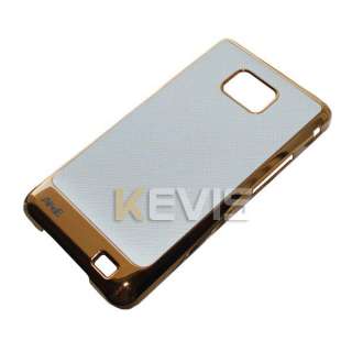 Leather Luxury Metal Hard Back Cover Case For Samsung Galaxy S2 i9100 