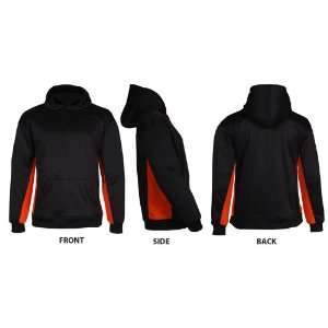  Custom Badger BT5 Fleece Black/Orange Hooded Pullovers 