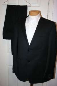 ERMENEGILDO ZEGNA Z Classic BLACK 2 Button City Suit 40 R w/ 35 