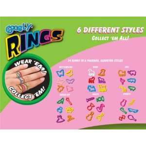   : Googly Rings Shaped Rubber Bands ~Zoo Animals~ 24 Pcs: Toys & Games