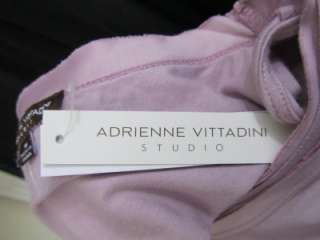 Adrienne Vittadini Studio Mauve Pink Silk Embellished Tank Top NWT 
