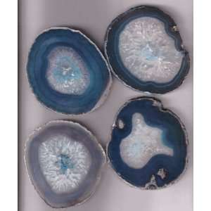 Teal Brazilian Agate Coaster Set Exact Agates That You Will Receive 