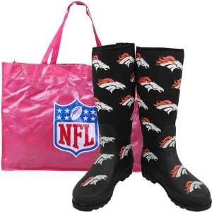  Denver Broncos Ladies Black Enthusiast Boots: Sports 