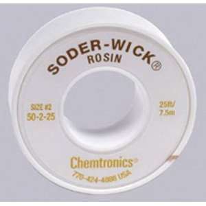  Chemtronics Soder Wick, Rosin, Yellow, .060, 25