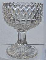 Diamond Flint Pattern Glass Jelly Compote EAPG 1870  