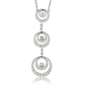   Diamond Circle Drop Pendant Necklace (GH, I1 I2, 0.51 carat): Diamond
