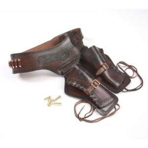 NEW OLD WEST DOUBLE RIG LEATHER HOLSTER COWBOY WESTERN  