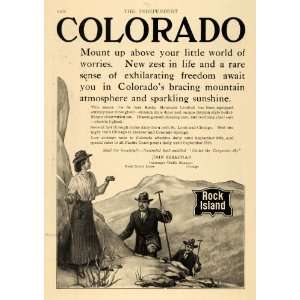   Ad Rock Island Railway Rocky Mountain Limited Hike   Original Print Ad