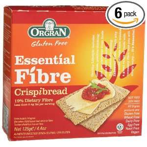 Orgran Essential Fiber Crispibread with 19% Dietary Fiber, 4.4 Ounce 