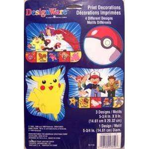   Pokemon Print Decorations (4 Different Designs): Toys & Games