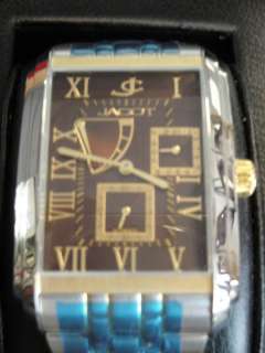 JACOT AUTOMATIC POWER RESERVE WATCH BROWN DIAL 2 TONE  