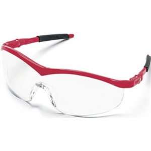    Safety Glasses   Storm   Red Frame/Clear Lens