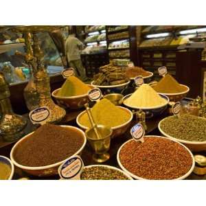  Assorted Spices at a Market Stall, Istanbul, Turkey 