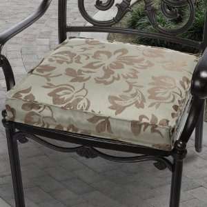 Sunbrella 20 Outdoor Chair Cushion in Beige Print on Sage 