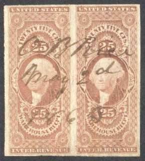 First Issue Revenue Stamp Scott R50a horizontal pair  
